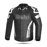 BELA ROCKET CHAQUETA MOTO PIEL HOMBRE NEGRO BLANCO – Maximomoto ES
