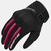 SHIMA SONIC LADY MOTORCYCLE GLOVES BLACK LEATHER PINK – Maximomoto ES