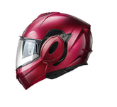 Casque de moto modulaire Kappa KV55, couleur bordeaux basique – Maximomoto ES