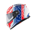 KAPPA KV41 Dallas Moto Integral Turismo Casco Blanco Brillante Rojo - CASCO
