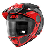 GIVI X.27 Tourer TRBR Motocicleta Modular Abatible Casco Negro Rojo