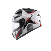 KAPPA KV51 ZENITH ABS Moto Integral Casco Blanco Brillante Negro Rojo