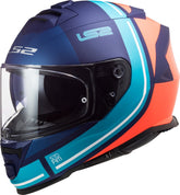 LS2 FF800 STORM SLANT MATT BLUE FL.ORANGE – Maximomoto ES