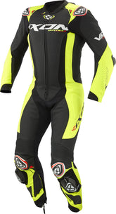 Macacão de couro preto e amarelo para motociclismo para homem IXON VORTEX 3 – Maximomoto ES