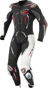 IXON DEMON 1 PIECE MEN'S MOTORCYCLE SUIT BLACK WHITE RED LEATHER – Maximomoto ES