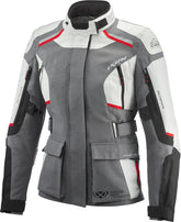 IXON MIDGARD Women's Motorcycle Textile Adventure Jacket Grey Black Red – Maximomoto ES