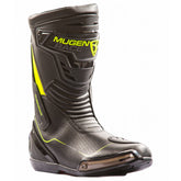 MUGENRACE BOT-MNR-2393 Speed Sportbike Botas Negro/Amarillo Fluo - BOTAS