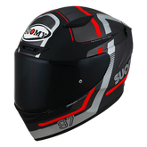 SUOMY-CASCOS TRACK-1 NINETY SEVEN MATT GUN METAL/RED E06 – Maximomoto ES