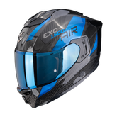 SCORPION EXO-1500 CARBON AIR CASCO DE MOTO NEGRO AZUL GLOSS – Maximomoto ES