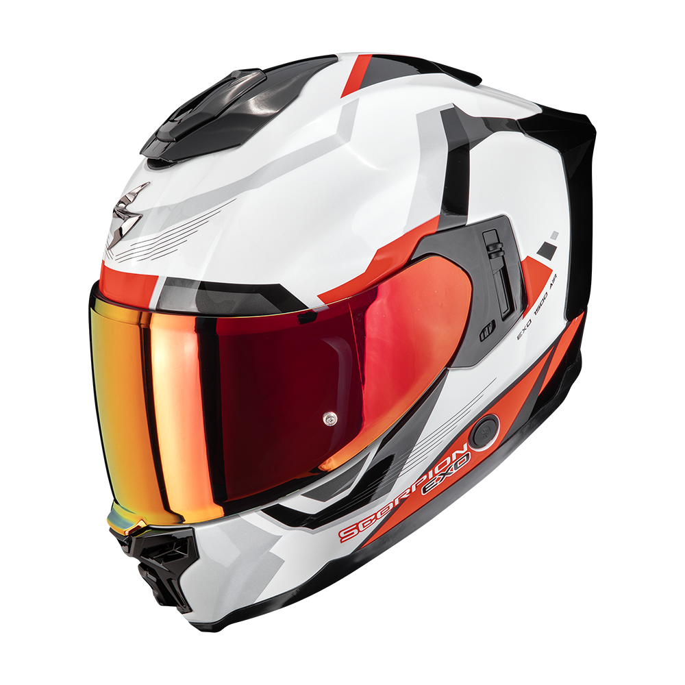 SCORPION EXO-1500 AIR ARENA MOTORCYCLE HELMET White-Red