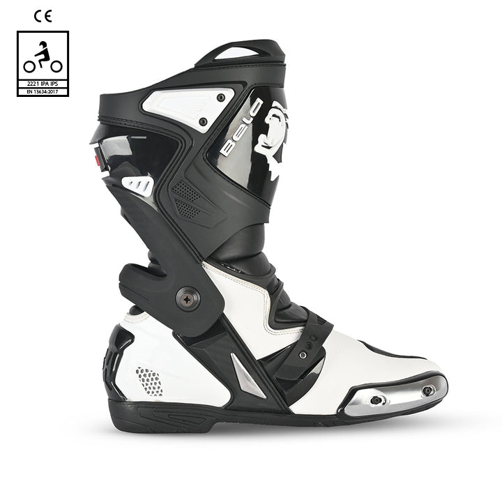 BELA - Botas Piel Race Pro (R-6) Negro/Blanco