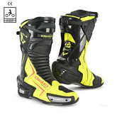 BELA SPEEDO 2.0 BOTAS DE MOTO PIEL NEGRO AMARILLO FLOUR – Maximomoto ES