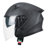 CGM 127S DEEP RUNE ABATIBLES CASCO JET NERO GRAFITE OPACO - CASCO