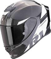 SCORPION EXO R1 EVO CARBON AIR RALLY Integral Casco Negro Blanco