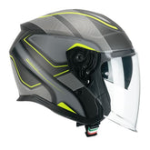 CGM 136G RNA SPORT JET GRIS Amarillo Moto Casco Fluor Mate