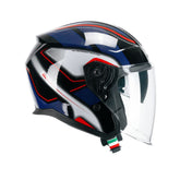 CGM 136G RNA SPORT Moto Casco Jet Negro Rojo Azul