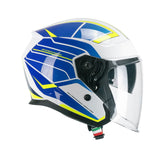 CGM 136S RNA RACE Jet Casco Moto Azul Fluo Amarillo