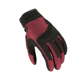 MACNA Darko mujer de moto verano Guantes Burdeos Negro - GUANTES