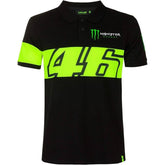 VR46 hombre Polo doble negro