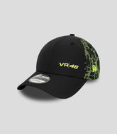 Gorra unisex New Era VR46 Glitch Print 9Forty negra