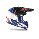 AIROH AVIATOR 3 PUSH Motocicleta Motocross Casco Azul Rojo Brillo