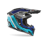 AIROH AVIATOR 3 LEAGUE Motocicleta Motocross Casco Azul Brillo