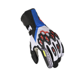 Luvas de motociclismo impermeáveis MACNA BRAWLER RTX nas cores branco, vermelho e azul. – Maximomoto ES