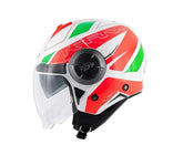 Capacete aberto para moto KAPPA KV37 EVO nas cores branco, preto, vermelho e verde. – Maximomoto ES
