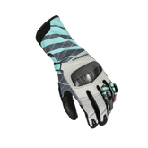 MACNA KROWN Damen-Motorradhandschuhe aus Leder, Mintgrün/Grau – Maximomoto ES