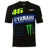 VR46 HOMBRES POLO NEGRO CAMISETA