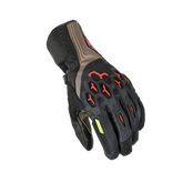 Luvas de motociclismo impermeáveis MACNA BRAWLER RTX, nas cores bege, preto e vermelho. – Maximomoto ES