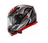 Capacete desportivo leve KAPPA KV41 Dallas Fighter, preto e vermelho. – Maximomoto ES