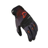 Luvas desportivas em pele para motociclismo MACNA JUGO, pretas e vermelhas. – Maximomoto ES