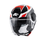 Casque moto jet KAPPA KV37 EVO Blanc brillant Rouge titane – Maximomoto ES