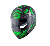 Capacete integral para moto KAPPA KV41 Dallas, preto mate e verde. – Maximomoto ES