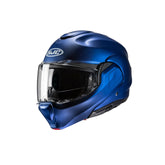 HJC F100 UNI turismo deportivo moto modular casco metalizado azul
