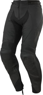 IXON AVENGER HOMBRE MOTO PANTALONES CUERO NEGRO - PANTALON