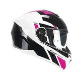 CGM 568S BER Sport Modular Casco Moto Fucsia Negro Fluo