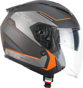 CGM 136S DNA APACHE JET CASCO MOTO GRAFITE ARANCIONE OPACO - CASCO