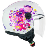 CGM 261G MINI COMICS JETHELM Fuchsia Bianco – Maximomoto ES