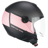 Capacete de moto CGM 167R FLO STEP JET, cor antracite rosa acetinado, tamanho comprido. – Maximomoto ES