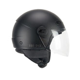 CGM 191A PIX MONO DEMI Jet Moto Casco Negro Mate Largo