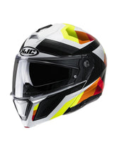 HJC i90 LARK MC3H Casco de moto modular blanco rojo amarillo fluo - CASCO