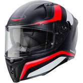CABERG-CASCO AVALON BLAST MATT BLACK/WHITE/RED FLUO – Maximomoto ES