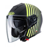 CABERG-CASCO FLYON BAKARI NERO OPACO/GIALLO FLUO – Maximomoto ES