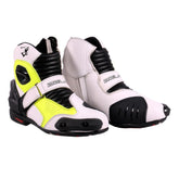 BELA - Botas de couro Faster Branco/Amarelo Fluor – Maximomoto ES