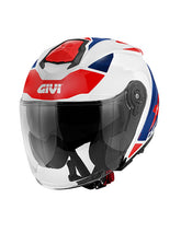 Casque jet GIVI X.25 TARGET blanc bleu rouge – Maximomoto ES