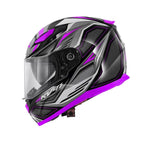 KAPPA KV41 Dallas Moto Luchadora Mujer Casco Negro Mate Rosa - CASCO
