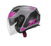 GIVI X.25 Target Moto Jet Dama Casco rosa Titanio - CASCO