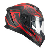 CGM 311M BLAST MAYA Integral Para Moto Casco Negro Rojo Mate